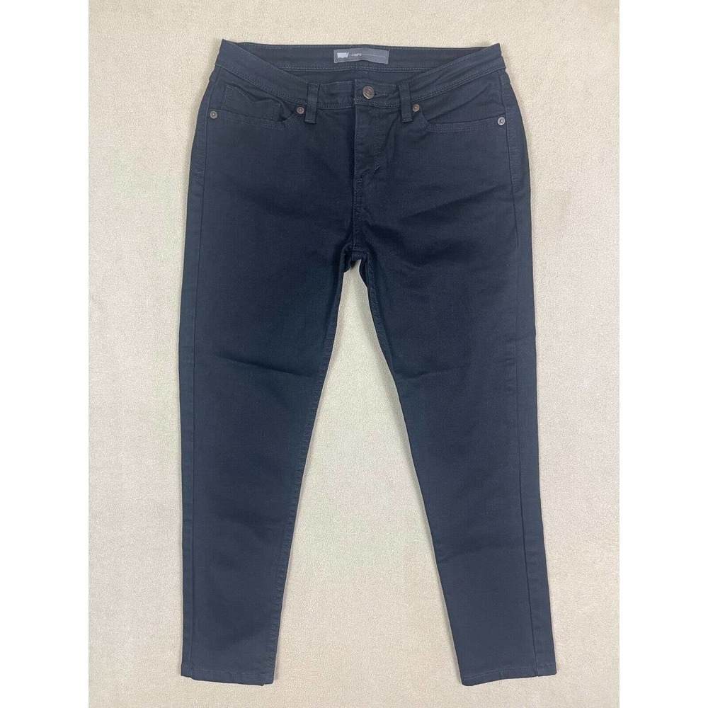 Levi's Skinny Legging Jeans Womens 29 Mid Rise Black Stretch Regular Fit